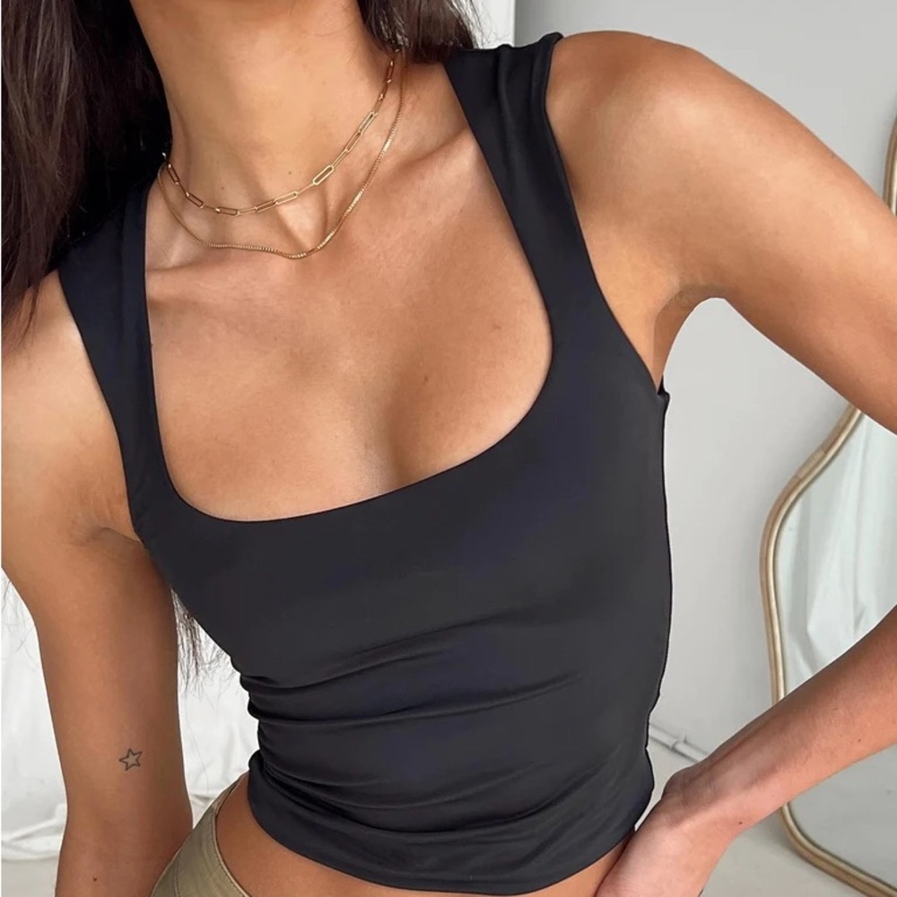 Princess Polly ZOE TOP BLACK tank top